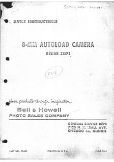 Bell and Howell 315 manual. Camera Instructions.